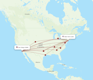 Flights from San Diego to New York