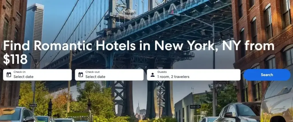 Find Romantic hotels in new york