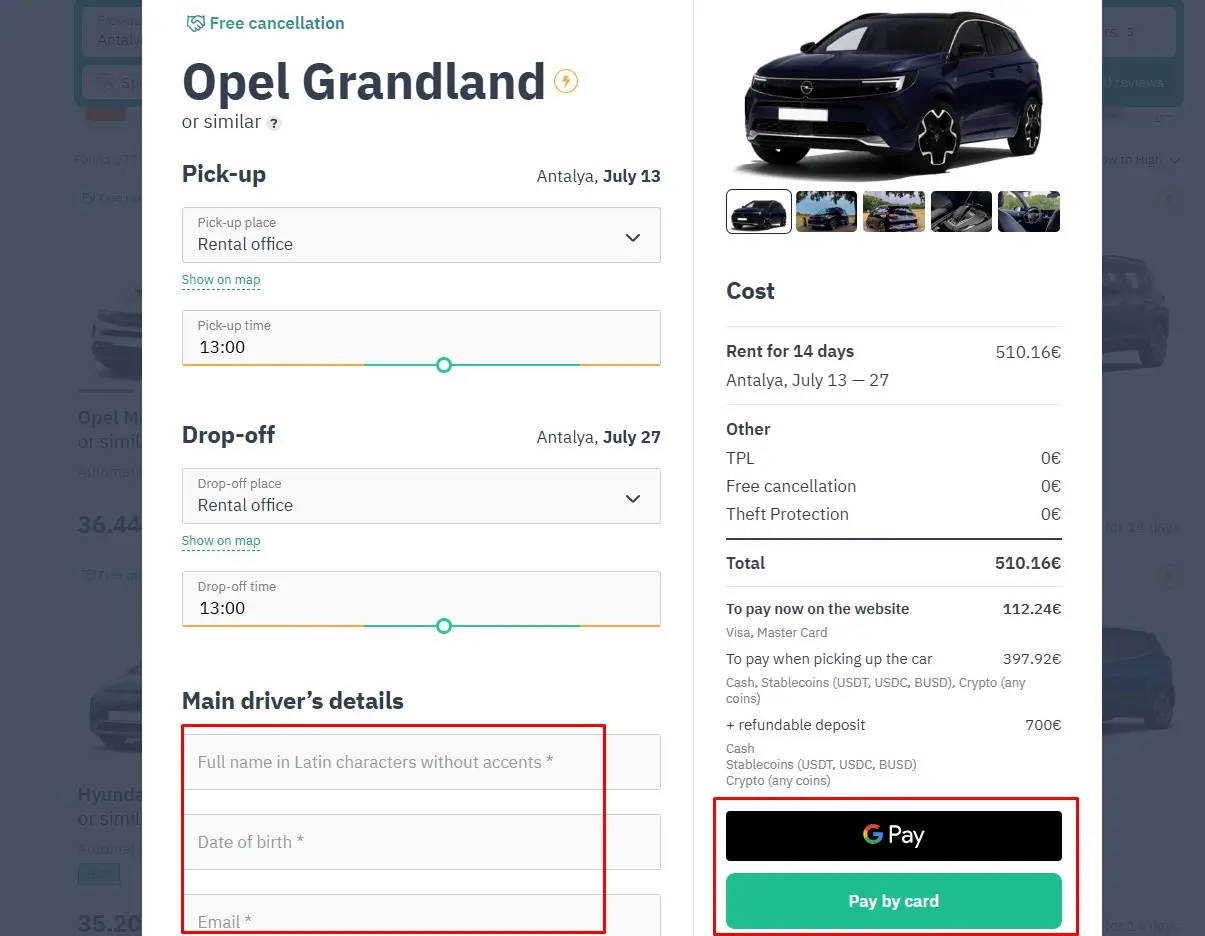 Booking Your Car localrent