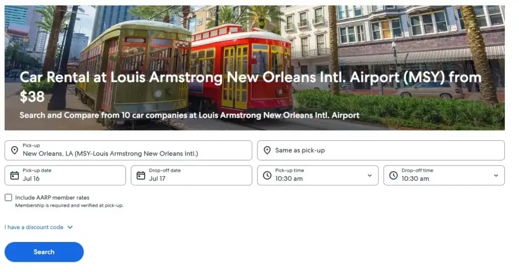 Car Rental at Louis Armstrong New Orleans Intl. Airport expedia