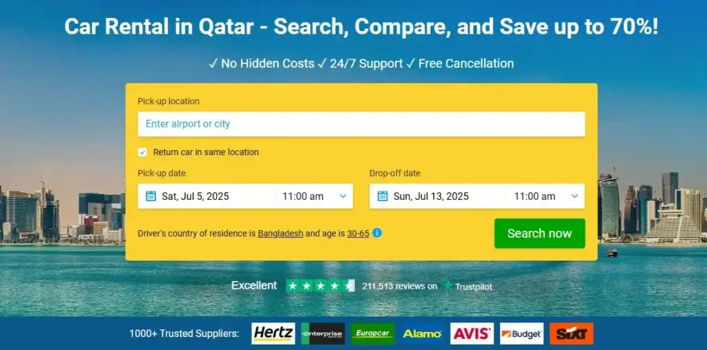 Car Rental in Qatar Discovercars