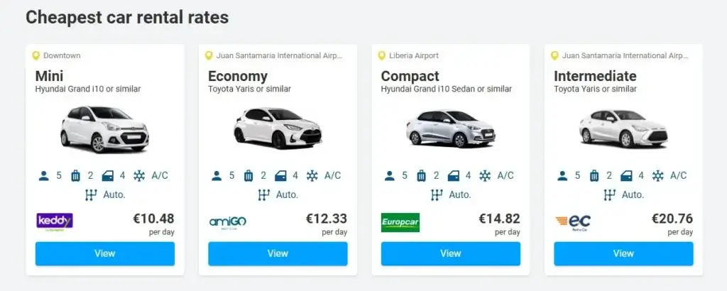 Cheapest car rental rates