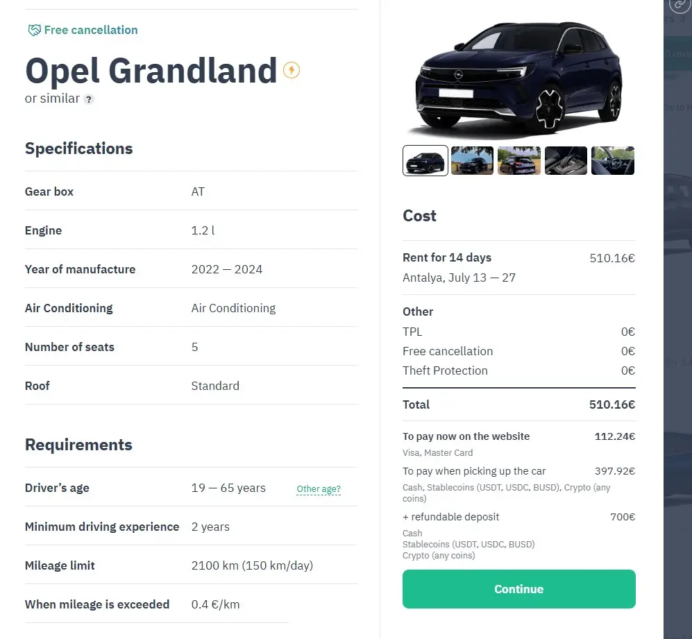 Reviewing Pricing and Rental Terms