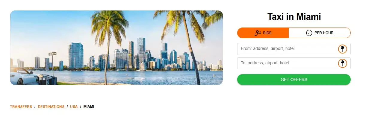 Taxi in Miami GetTransfer