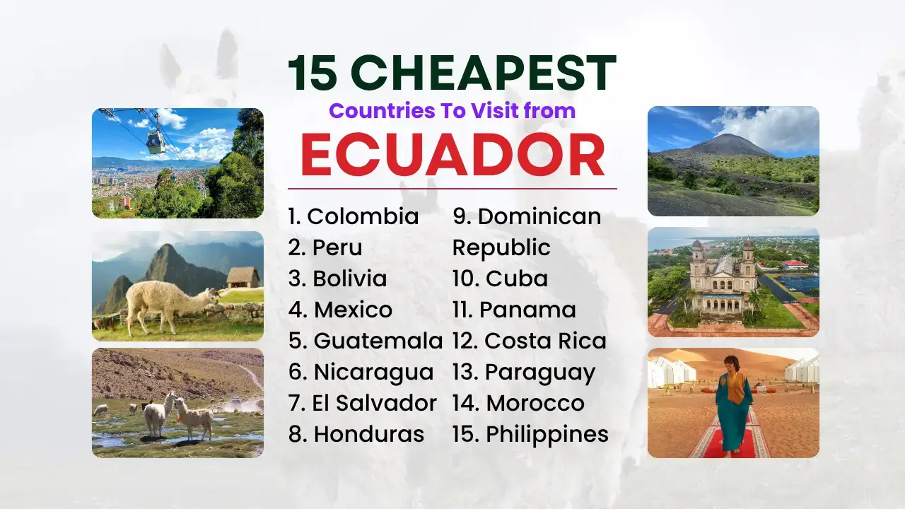15 Cheapest Countries to Visit from Ecuador