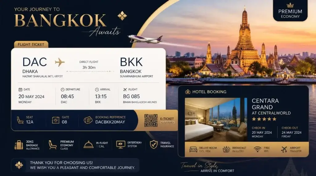 Dhaka to Bangkok Flight Booking